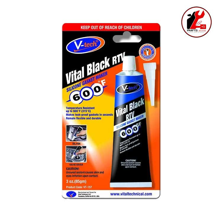 Vital Black RTV 85g Silicone Gasket Maker 600