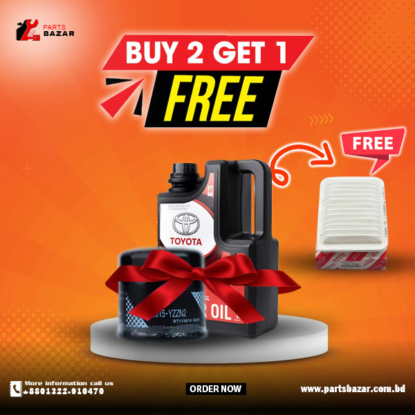 Toyota 20W-50 Engine Oil + Oil Filter কিনলেই ফ্রি পাবেন Air Filter!